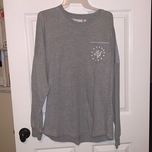 Seersucker flag long sleeve t-shirt